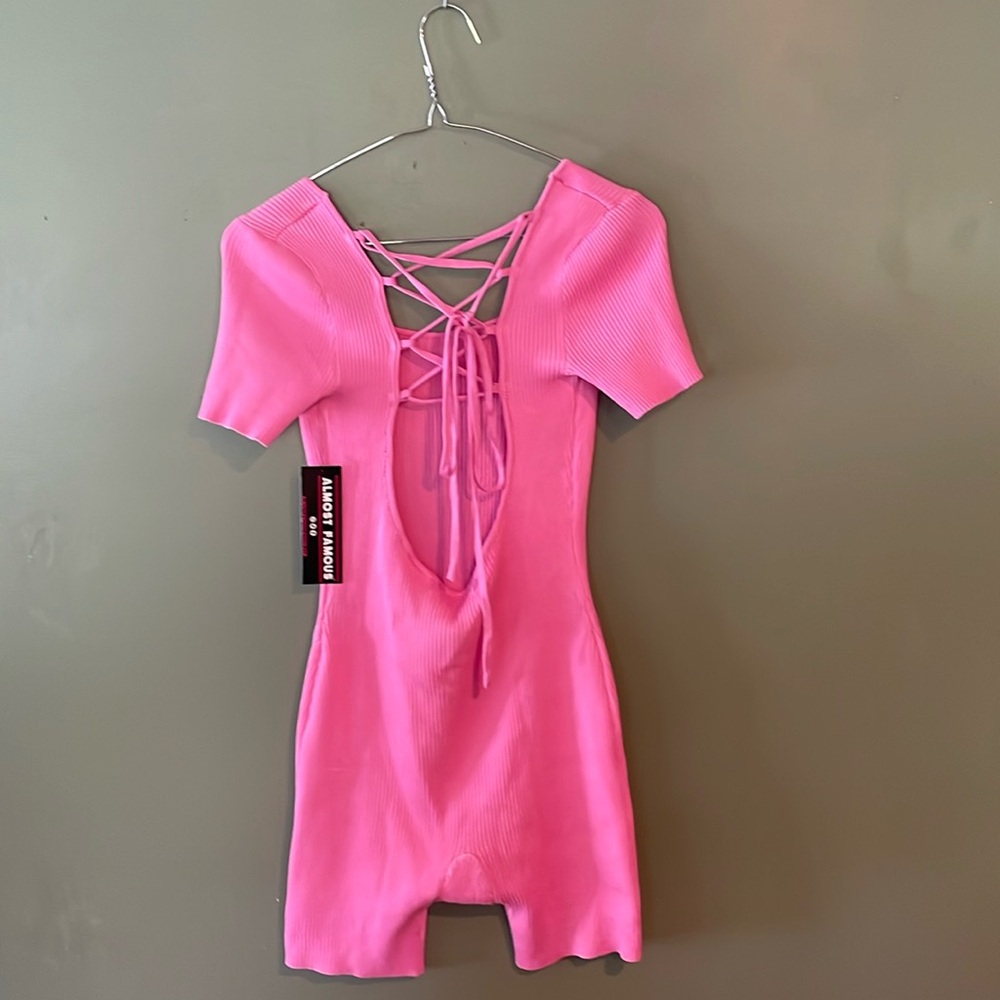 Pink Short Sleeve Jumpsuit
